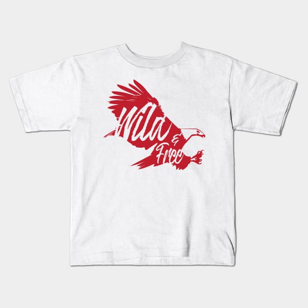 wild and free bald eagle Kids T-Shirt by bojan17779